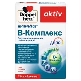 Illustration of the product packaging Doppelherz aktiv В-Комплекс front view